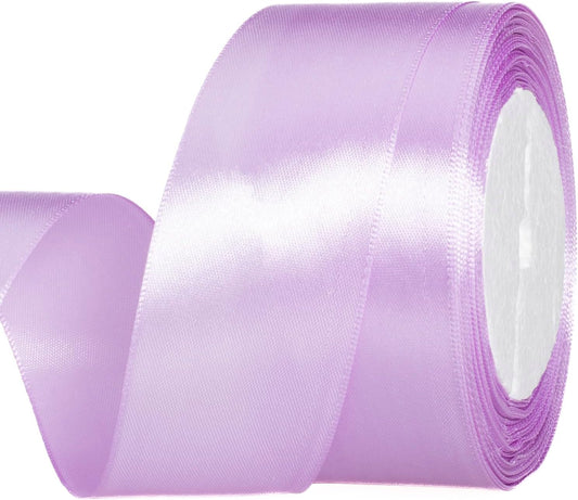 25 Yards 1-1/2 Inch Lilac Satin Ribbon for Gift Wrapping