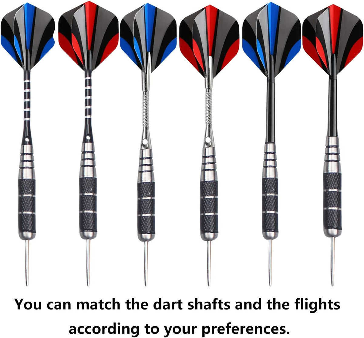 Darts Metal Tip Set Steel Tip Darts 12 Pcs Set 22G with Gift Box
