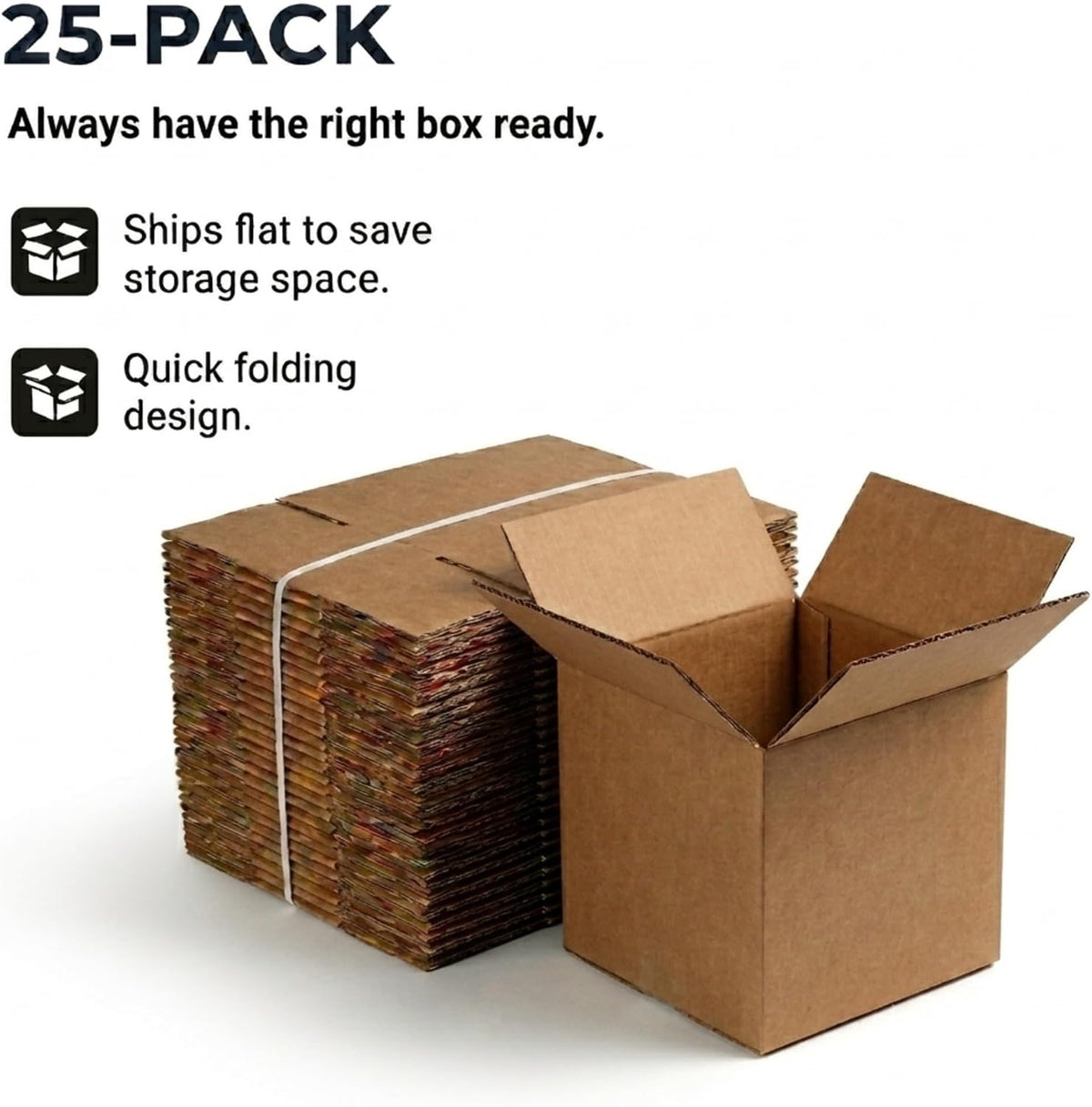 Cube Shipping Boxes, 15X15X15" 25-Pk for Shipping & Packing