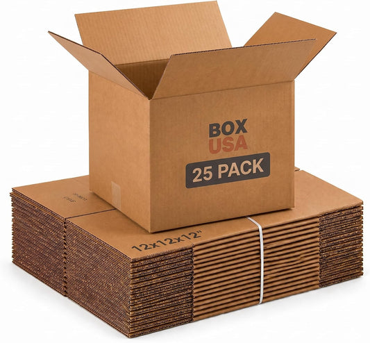 Corrugated Boxes, 12 X 12 X 12", Cube