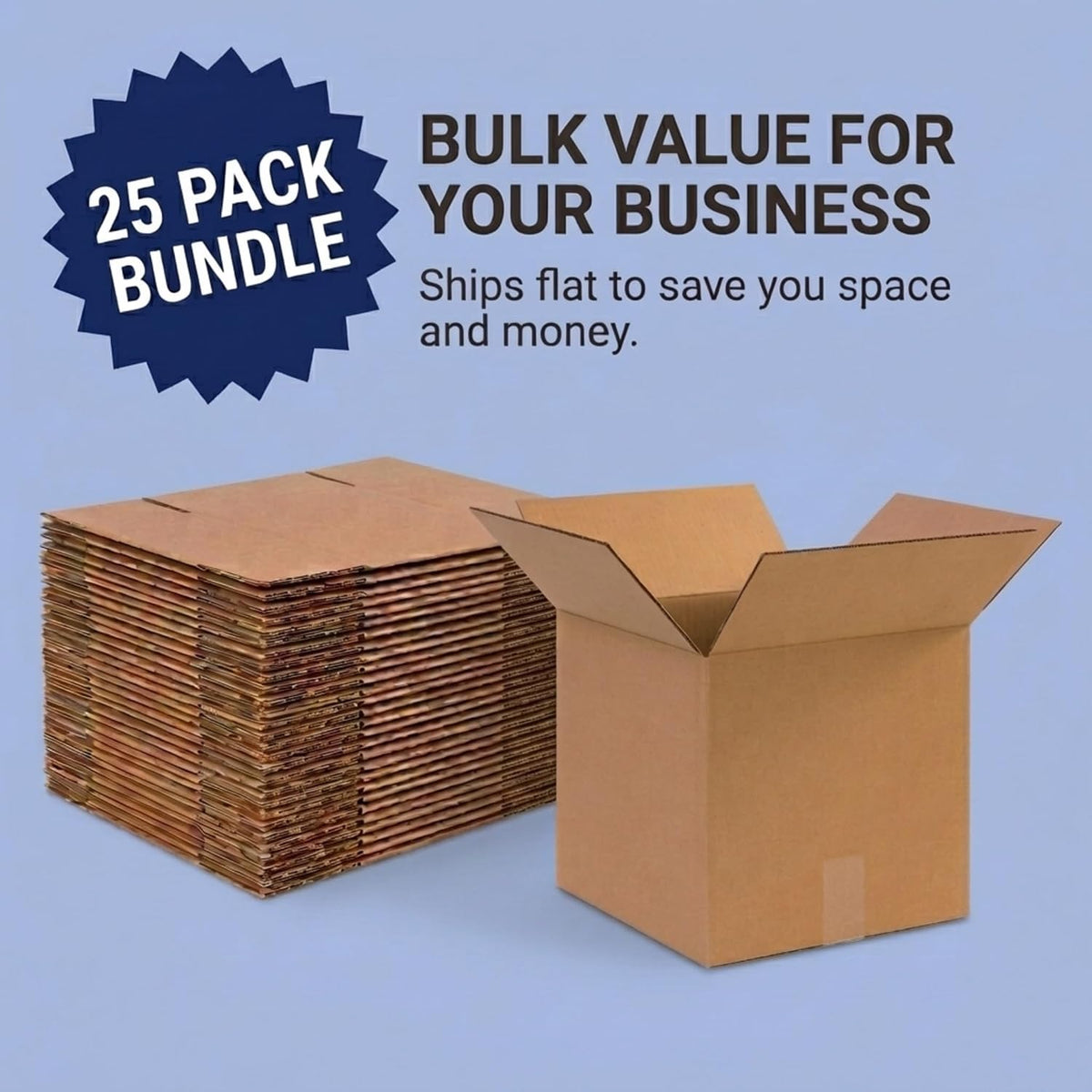 Corrugated Boxes, 12 X 12 X 12", Cube