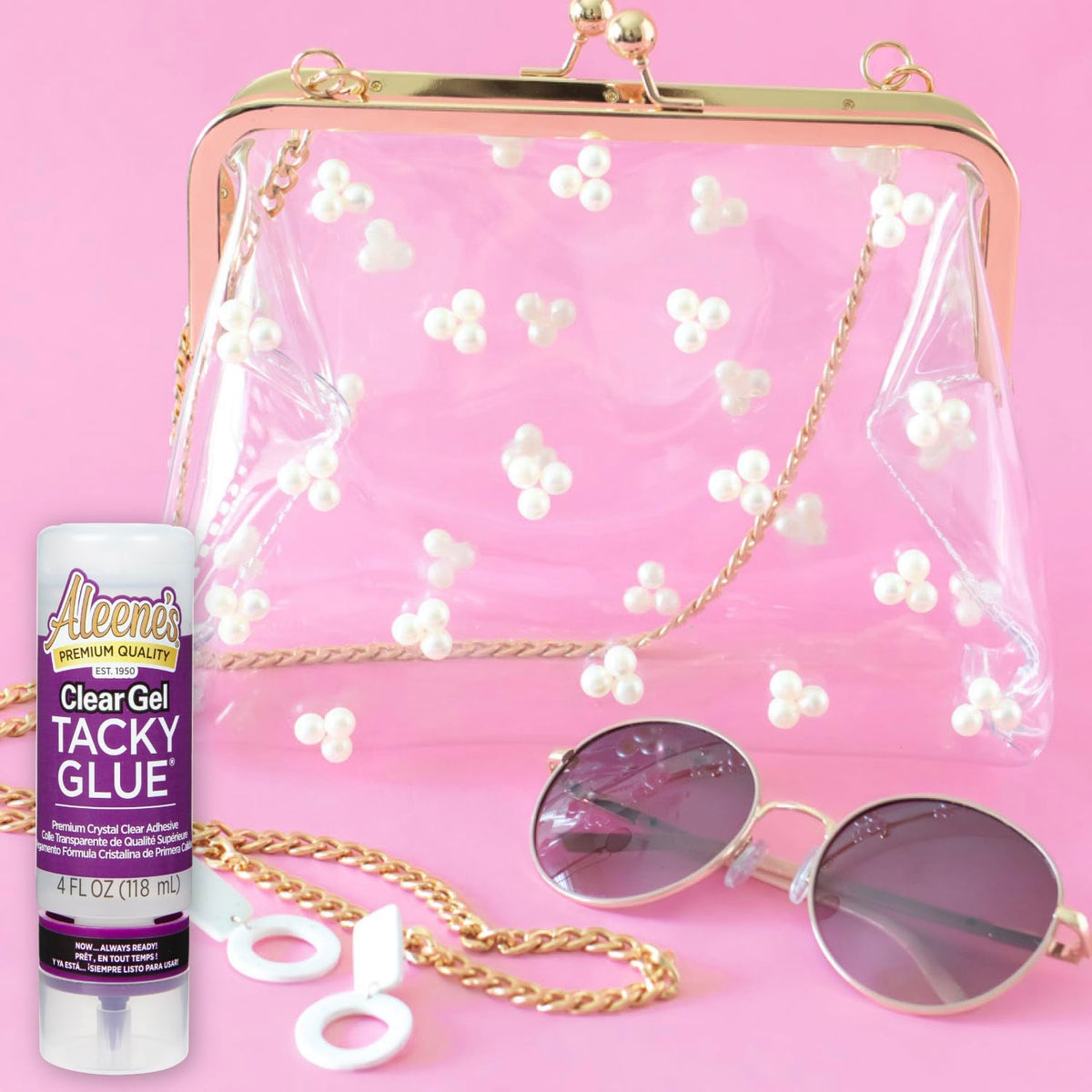 Clear Gel Tacky Glue for Crafts in Always Ready Bottle, Nontoxic, Applies and Dries Clear, 4 Fl Oz