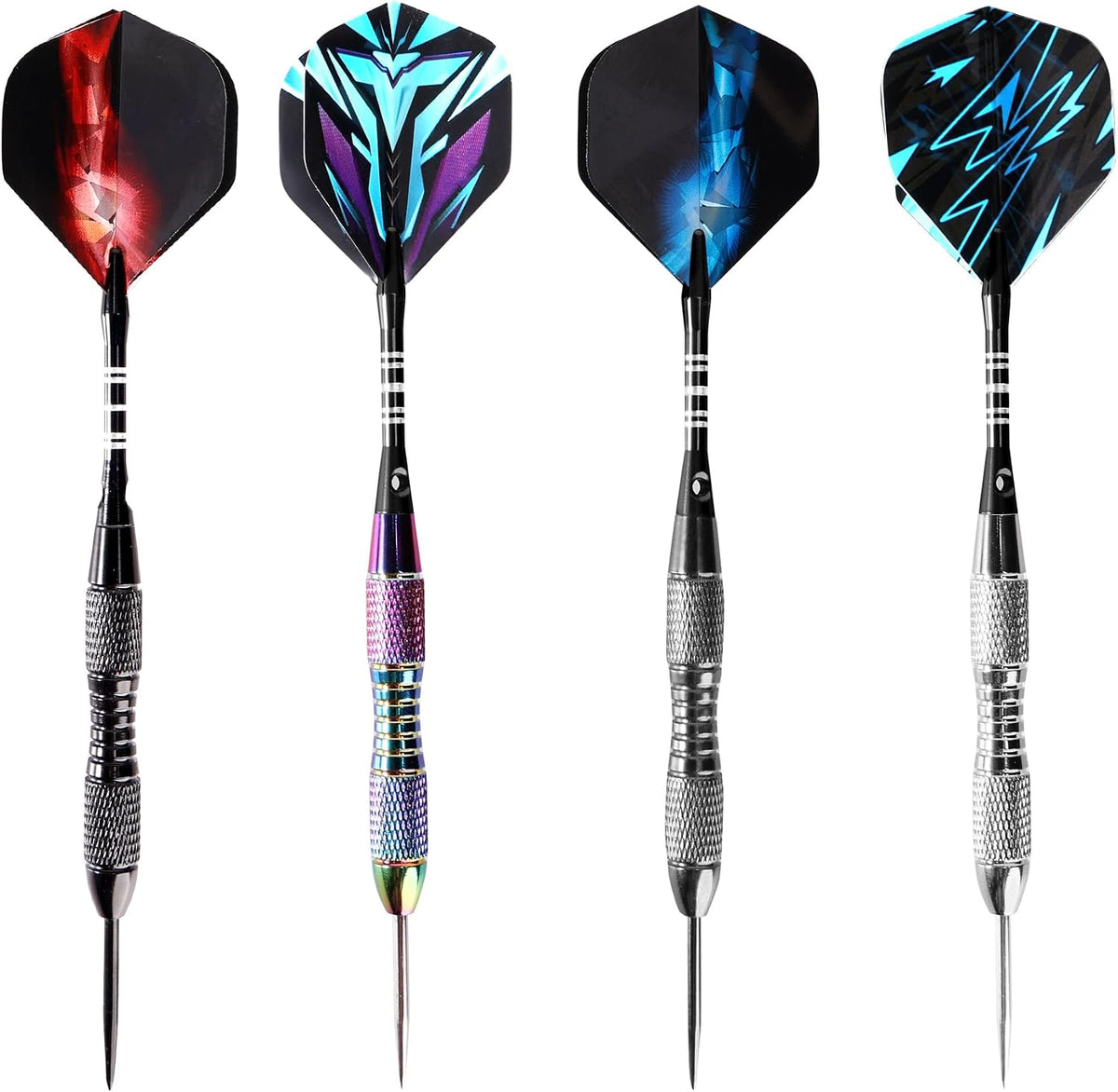 Darts Metal Tip Set Steel Tip Darts 12 Pcs Set 22G with Gift Box