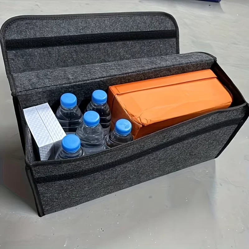 1PC Universal Foldable Felt Car Storage Box High-Quality Mat for Tools and Towels Organization